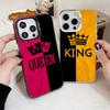 Queen King Couple Theme Soft Phone Case for iPhone 15 16 17 Pro Max 17Air 16E 14 Plus 13 12 Mini Shockproof Cover Back Shell