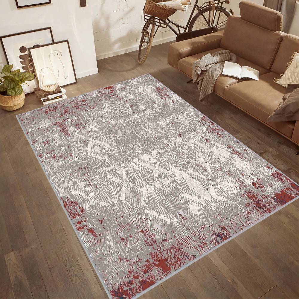 

Домашний моющийся ковер с принтом Eliana LNA0548 50x80 красный