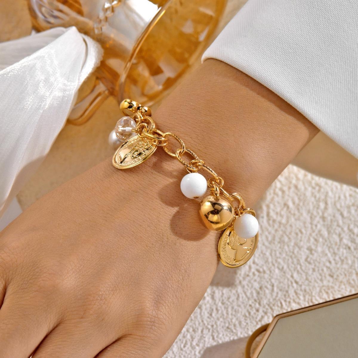 

Vintage Heart Round Coins Crystal Pendant Bracelets For Women Men Bowknot Flower Shell Star Tassel Bangle Bohemian Charm Zircon