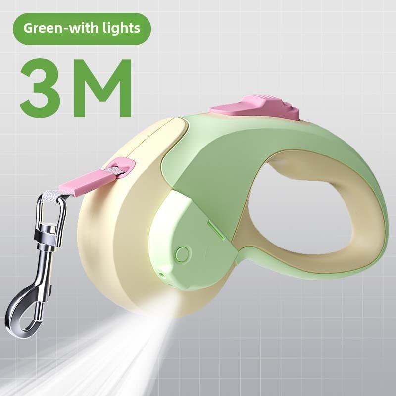 Pet Automatic Luminous Leash Dog Retractable Rope Walking Dog Rope Chain Cat Rope Medium and Small Dog Supplies