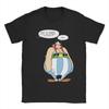 Men's Asterixes Speach Bubbles T Shirts Cartoon Obelixes 100% Cotton Tops Unique Short Sleeve Crewneck Tee Shirt Summer T-Shirt