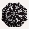Viking Vegvisir Compass Norse Symbol Sticker Decal Waterproof & Weatherproof  (Black)Umbrella, Portable 3-Fold Compact Umbrella
