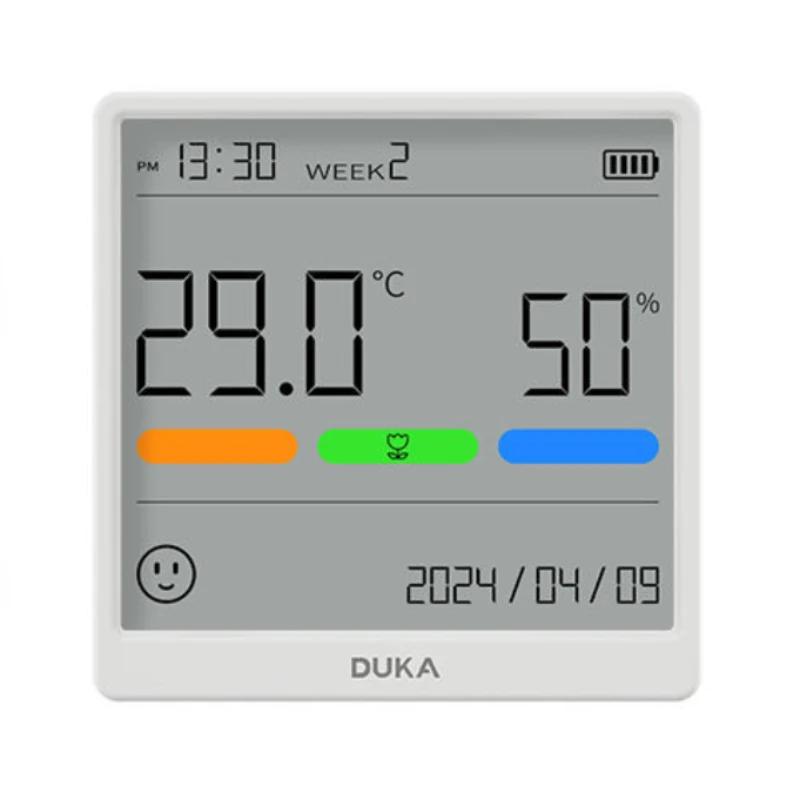 

Duka THSE Temperature Humidity Meter Indoor Clock High-precision Digital Weather Stations Sensor for Home Type-C Rechargeable THSE