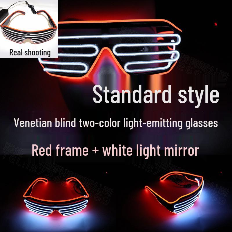 Voice-Controlled LED Trendy Light-Up Shutter Glasses for Festivals