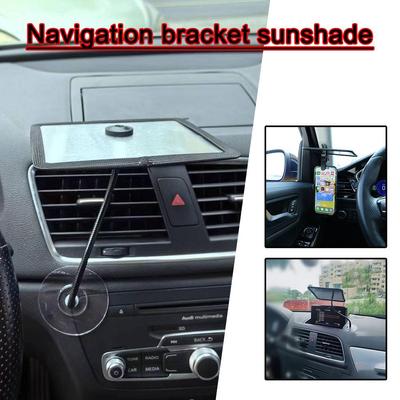 Car Mobile Phone Umbrella Navigation Bracket Sunshade Universal Insulation Protection Mobile Sun Umbrella Bracket Phone X6J8