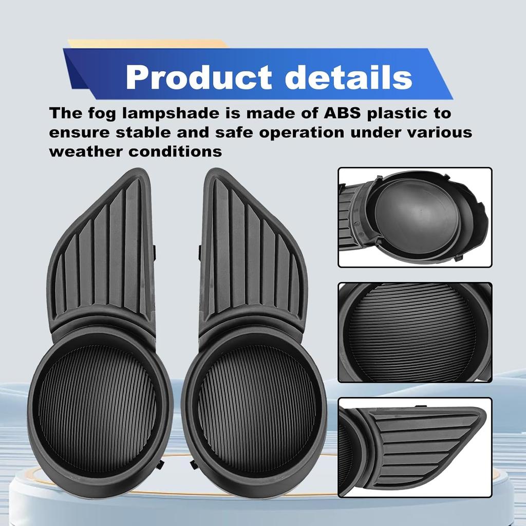 2PCS Front Bumper Fog Light Bezel Cover Compatible with 2011-2017 Sienna Driver and Passenger Side Fog Light Covers #5212708020 5212808020 TO1039169