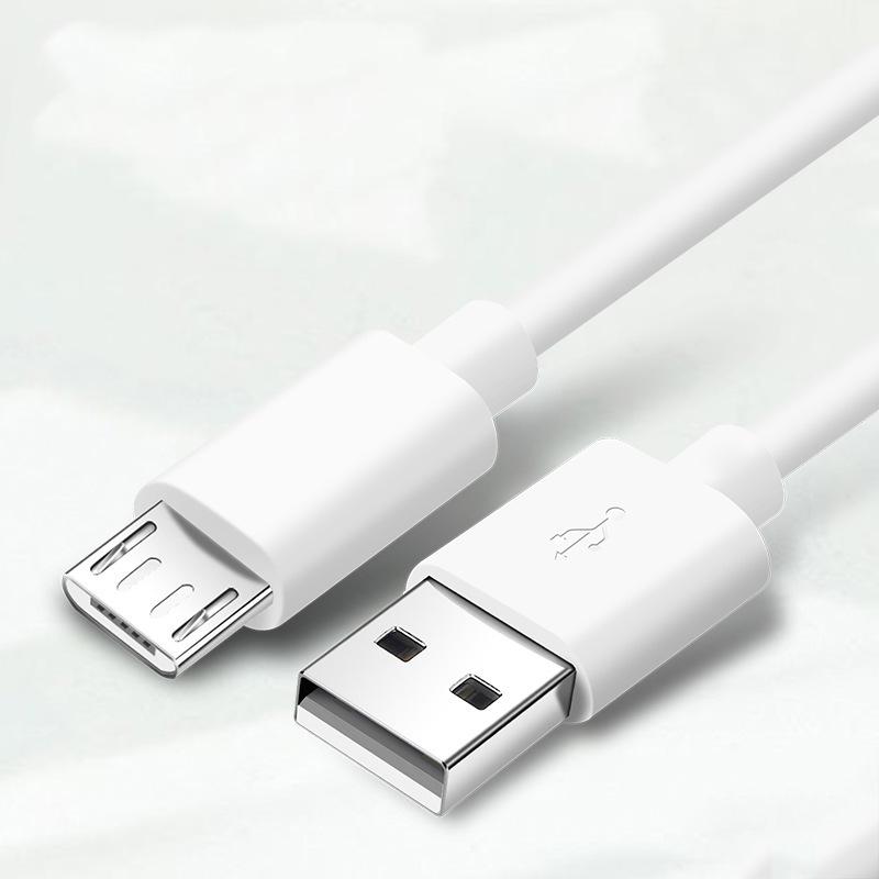 120W Fast Charging Micro USB Cable for Huawei, Vivo, Oppo, Samsung, Meizu Phones White Power Supply Cable