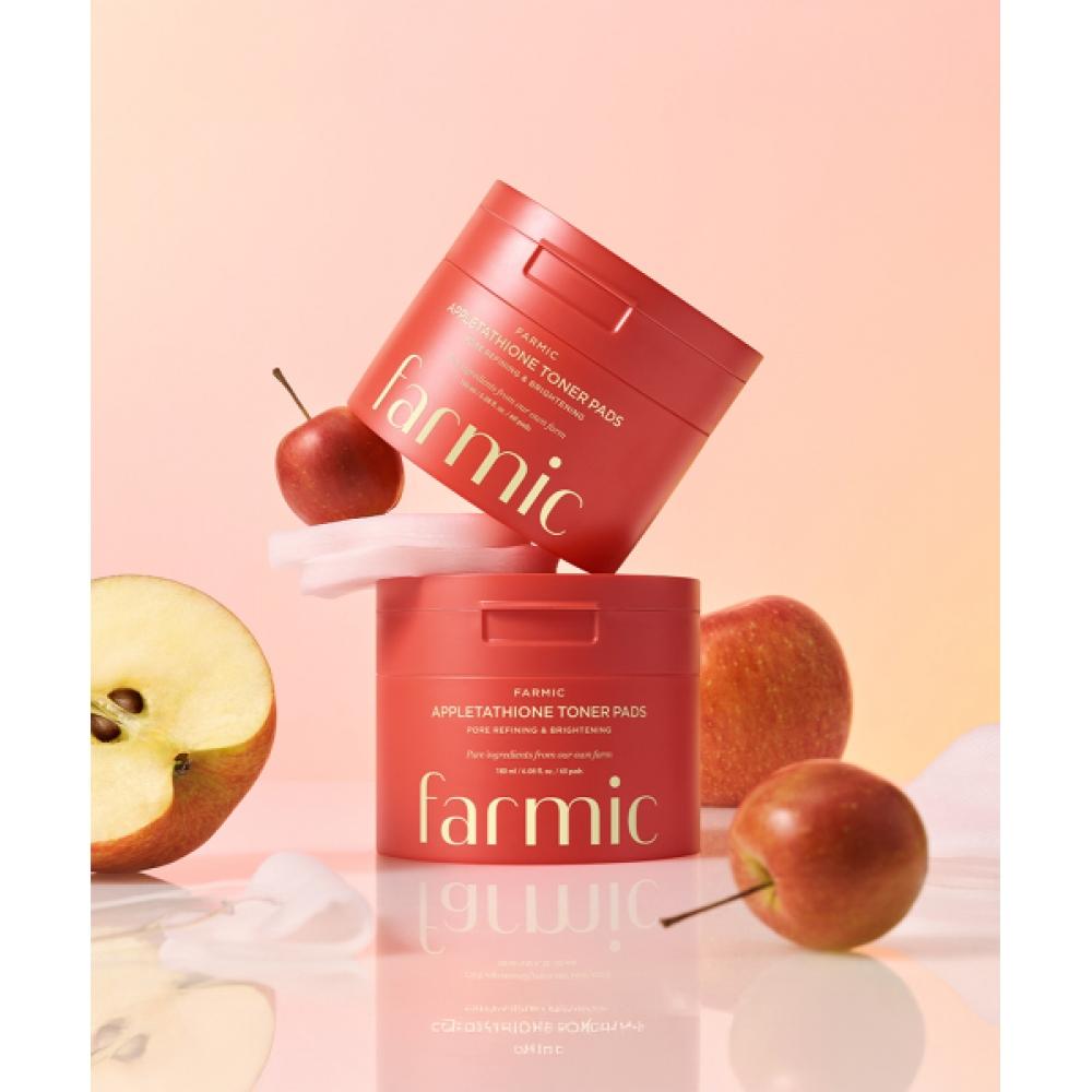 Farmic [set Of 3] Apple Tachion Toner Pad 180ml 60 Sheets