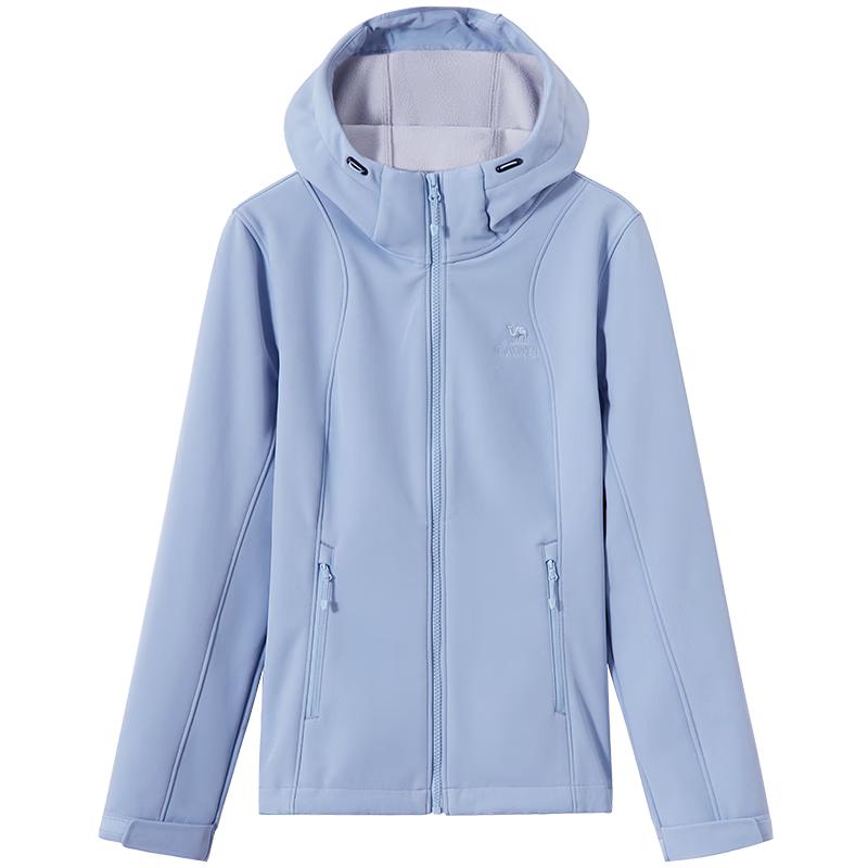Camel Women s Water-repellent Fleece Lined Hooded Softshell Jacket S