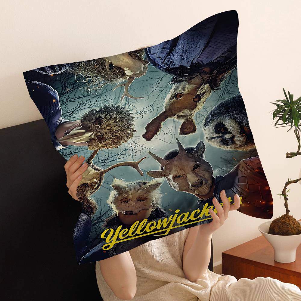 Психологический Хоррор Сериал Yellowjackets Наволочка Декоративная Подушка Диван Домашний Декор Чехол Наволочки 12x12Inch