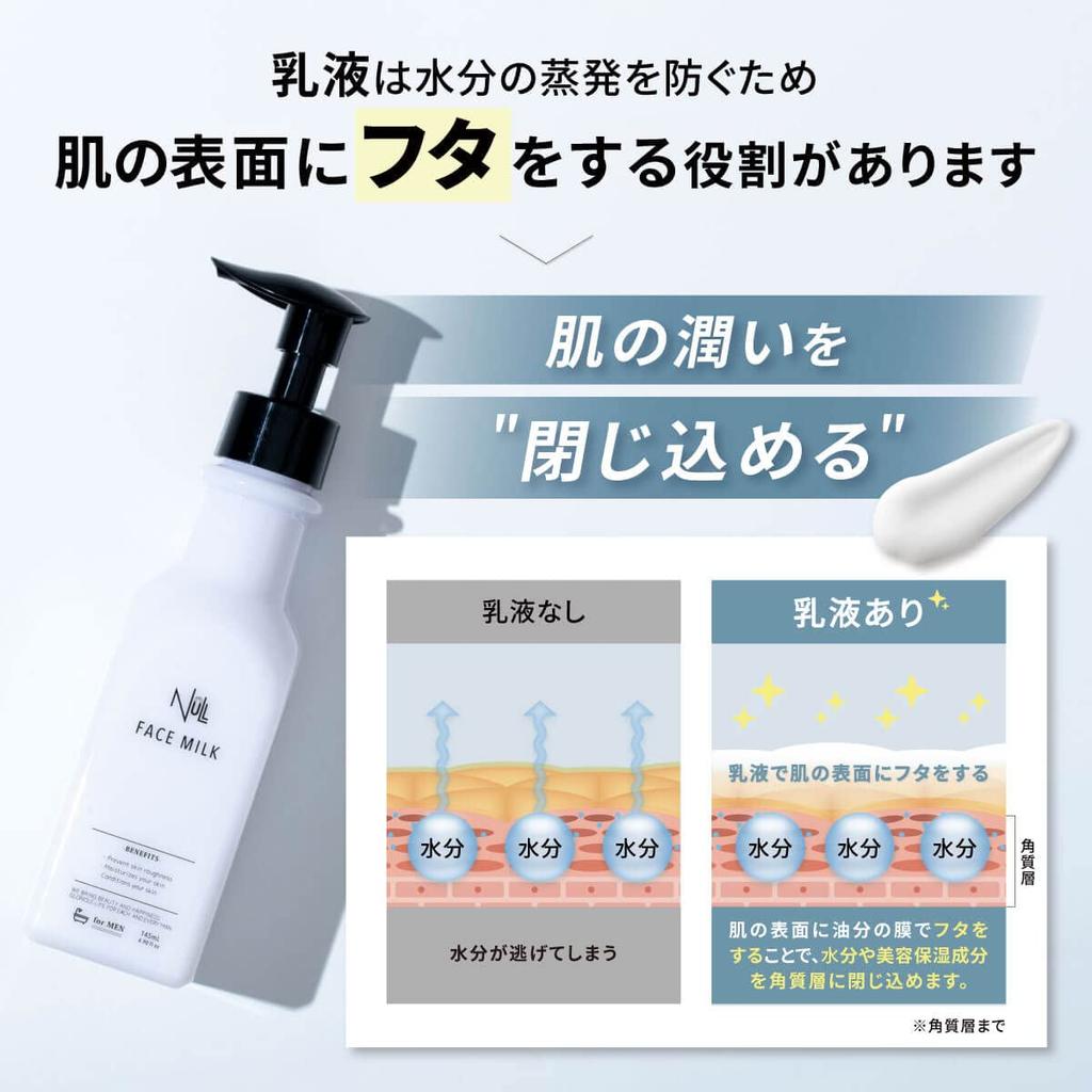 NULL Lotion Emulsion Skin Care Set for Rough and Dry 150mL 145mL Men's + 2-Step Acne, Skin, Skin, +