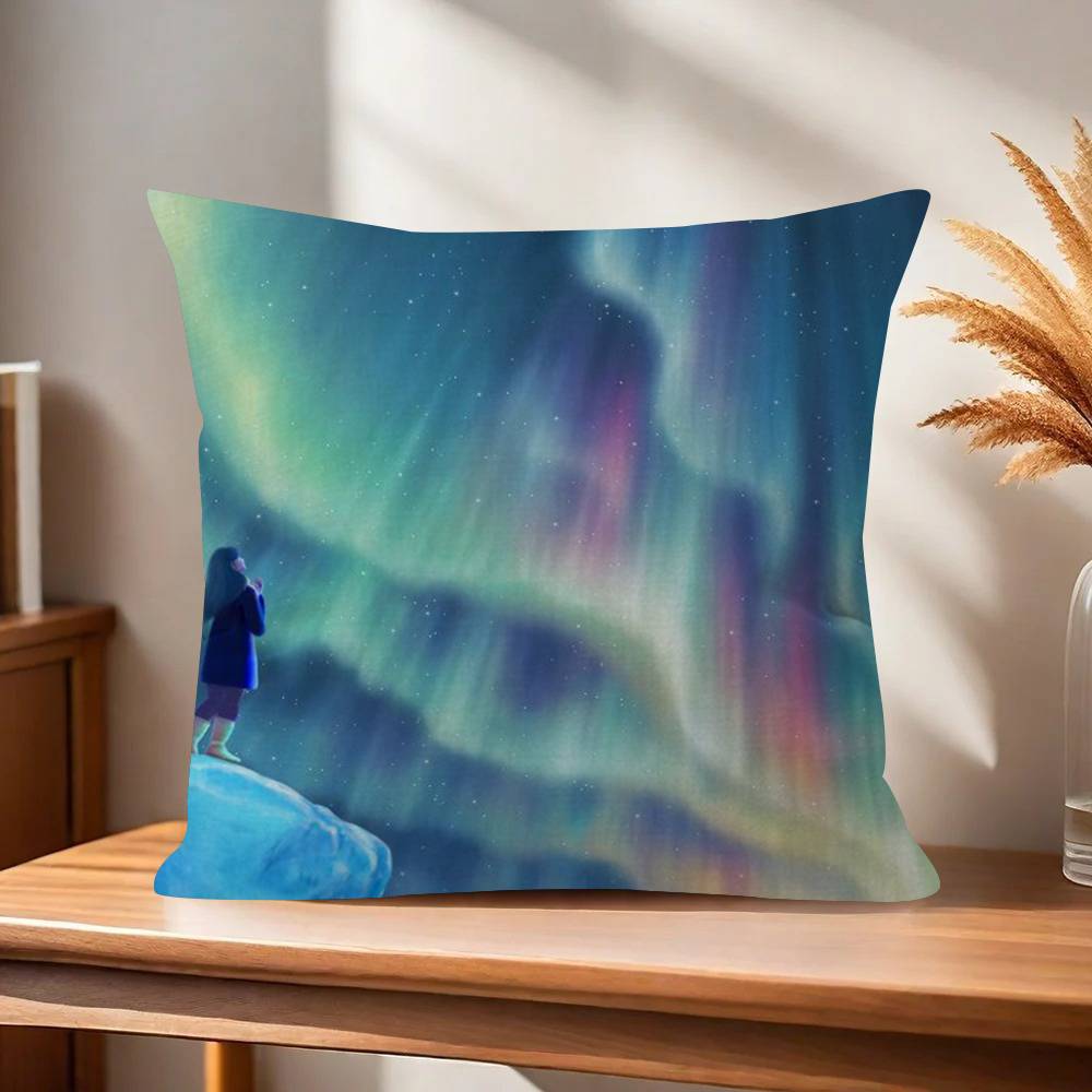 Nature Aurora Beauty  Personalized Pillow Cover Kids Bedroom Wild Party Decor Pillowcase Kid Birthday Shower Gift