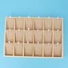 Wooden Velvet Jewelry Display Tray Showcase Storage Case For Earring Bangle Necklace (18 Slots)