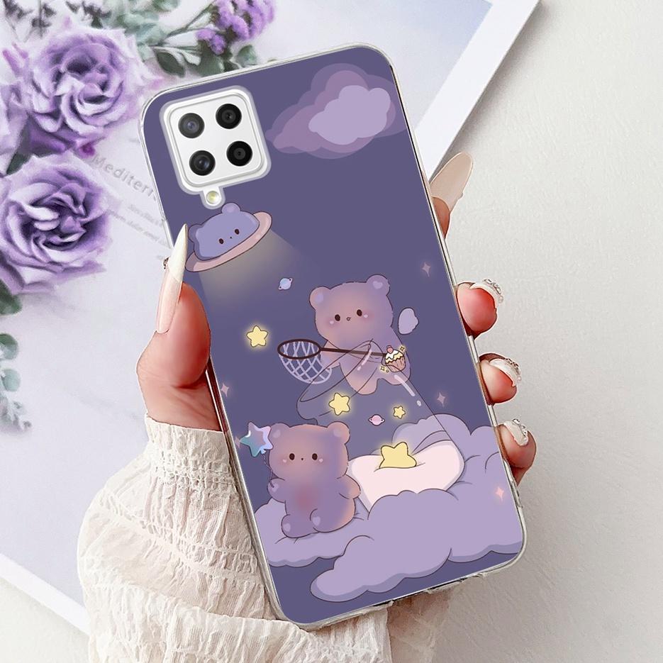 For Samsung Galaxy A22 4G Case Coloful Flowers Painted Cover Soft Slim Phone Case For Samsung A22 A 22 Galaxy A42 5G Fundas Bags