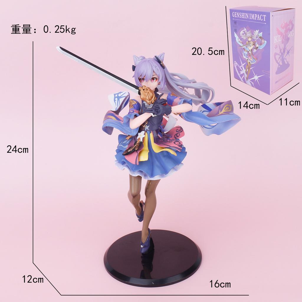 Genshin Impact Raiden Shogun Paimon Klee PVC Anime Figurine Set Collectible Toy For Fans Desk Home Decor Birthday Holidays Gift