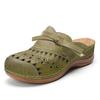 Women's Summer Flat Round Toe Sandals Retro Button Sandals Mary Jane Comfortable Shoes Women