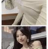 2024 French One-Shoulder Slit Knit Sweater: Women's Spring Irregular Slim-Fit Long Sleeve Top