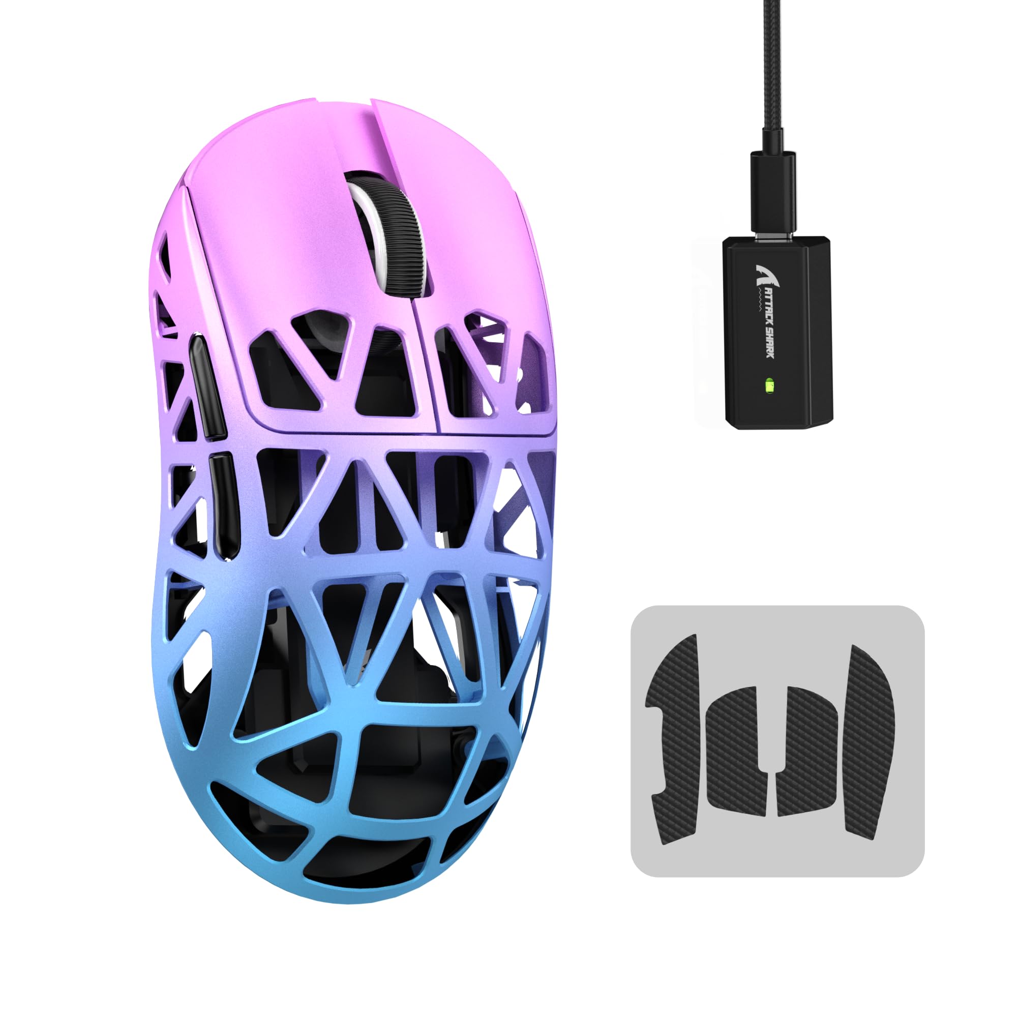 

MAMBASNAKE×ATTACK SHARK R2 Magnesium Alloy Mouse Gaming Mouse 8k Mouse PixArt PAW3950 Optical Sensor 47g Ultra Light 3 Mode Connection Bluetooth2.4G