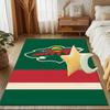 Minnesota-Wild Hockey Team Floor Mat for Living Room, Game Rooms, Office, Bedroom, Office Floor Mat Playful Design, Christmas Fan Gifts