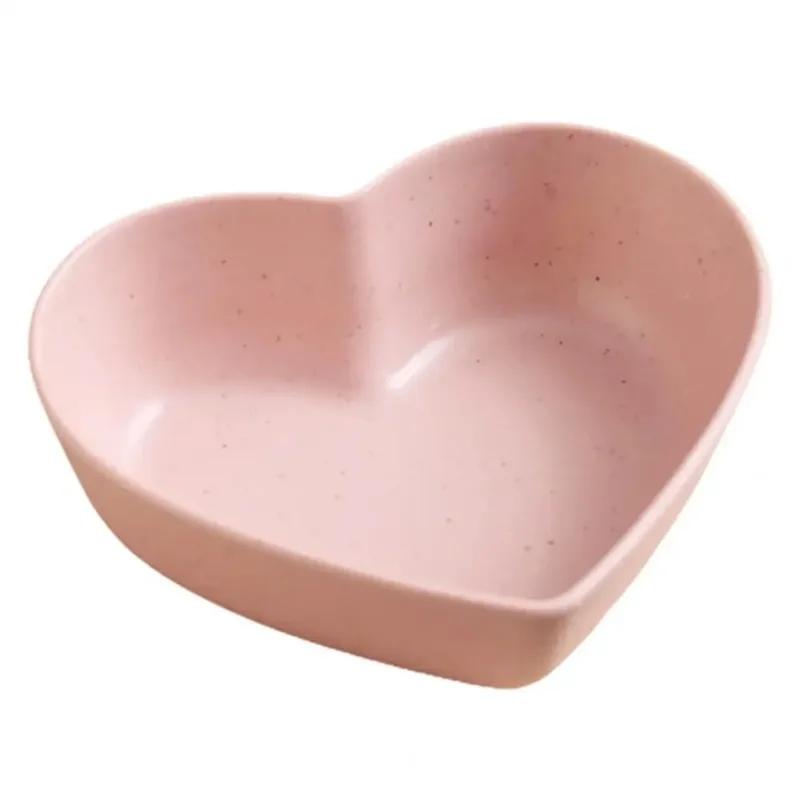Convenient Serving Plate Easy to Clean Dessert Dish Heart-shaped Food Grade Snack Plate  Pack Food