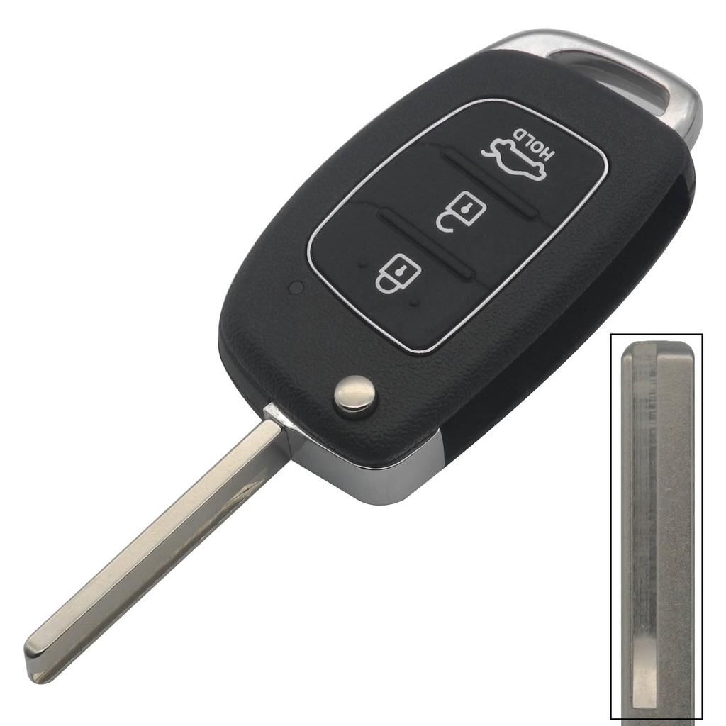Jingyuqin  3/4 Buttons Flip Folding Remote Car Key Fob Shell Case Cover For Hyundai HB20 SANTA FE IX35 IX45 Accent I40