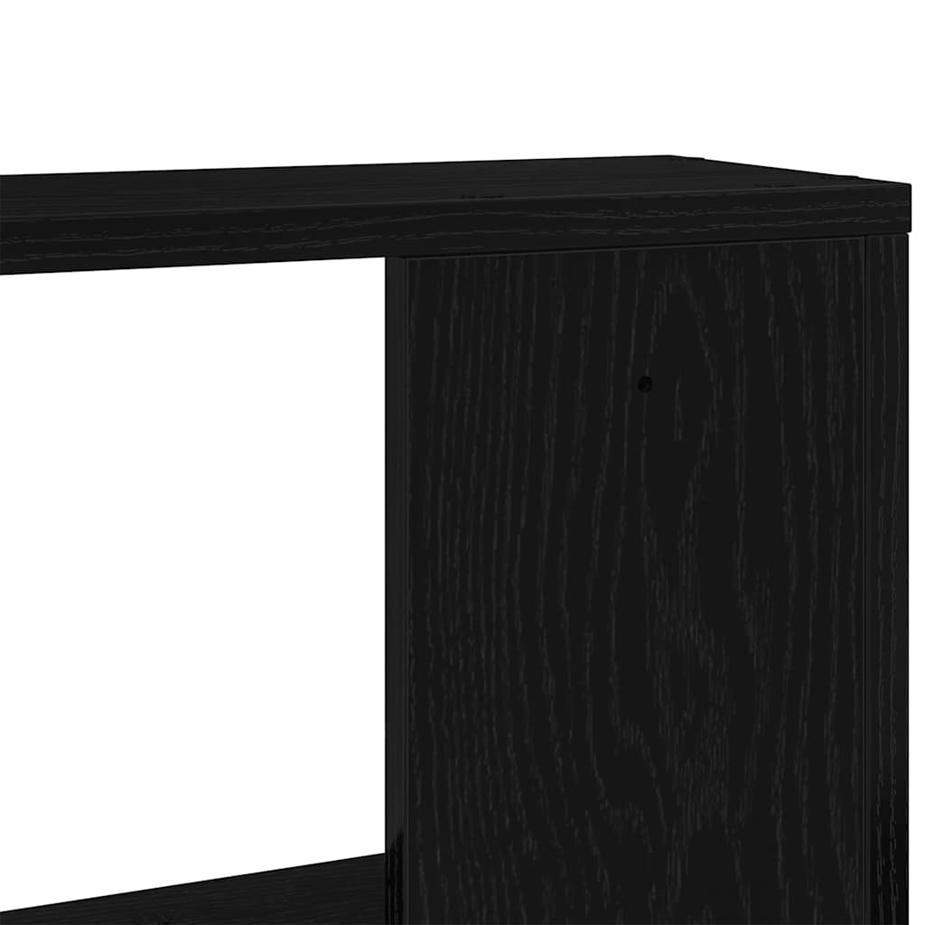Wall Shelf Black Oak Effect 100 x 15 x 70 cm Wood Based Material