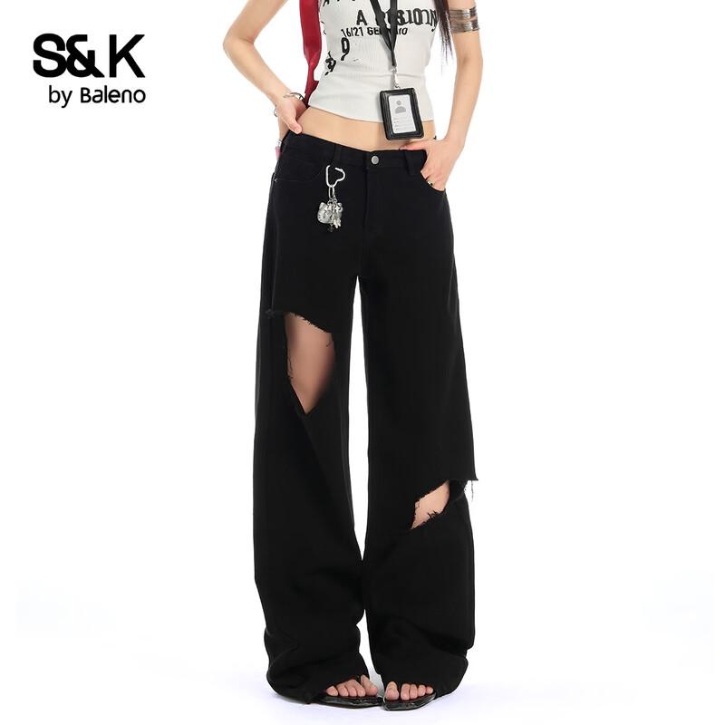Baleno S&K Series Women s Relaxed Fit Ripped Jeans S