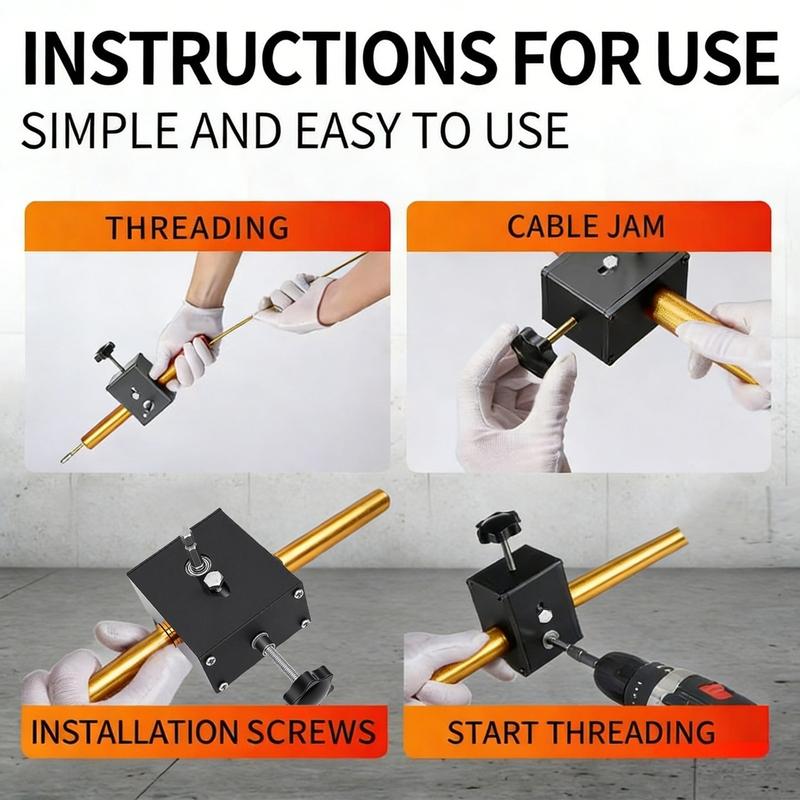 Automatischer Drahtzieher mit Gewinde Automatische Draht-Einfädelvorrichtung Wandrohr-Verkabelungsmaschine für 10mm Steckdose 3-8mm Kabel