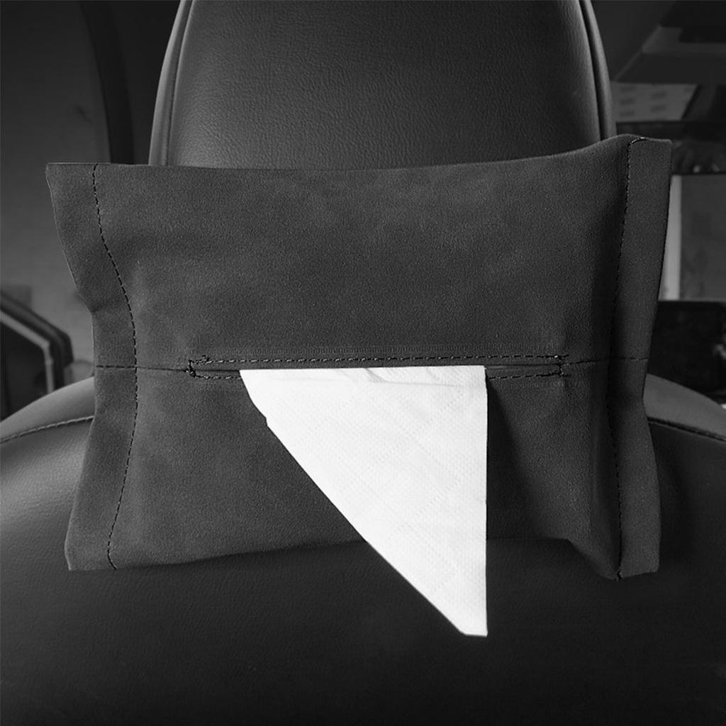 Leder Auto Taschentuchbox Auto Wildleder Sonnenblende Sitzlehne Hängende Taschentuchboxen Halter Innenraum Mittelarmlehnenbox Papierhandtuch Organizer