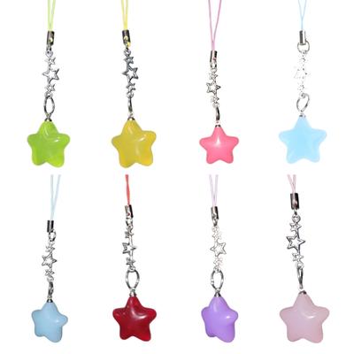 Color Lanyard Hang Tags New Year Jewelry Making Five-Pointed Star Pendants