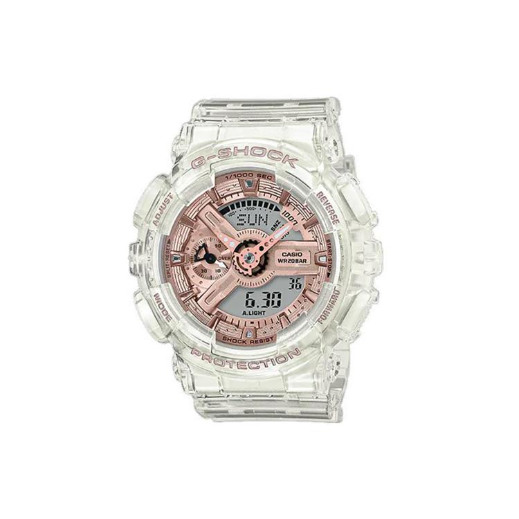 Casio Unisex Pair Table Series Black Watch GA-2100-1A1+GMA-S110SR-7AER