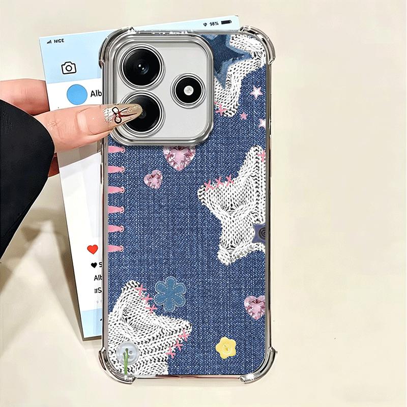 

Girlish Heart Star Fashion Jeans Pattern Soft Phone Case For Xiaomi Poco X7 X8 Pro Max X6 X5 X3 F8 Ultra F7 M8 M7 M5S Redmi 15C Xiaomi Redmi 14C