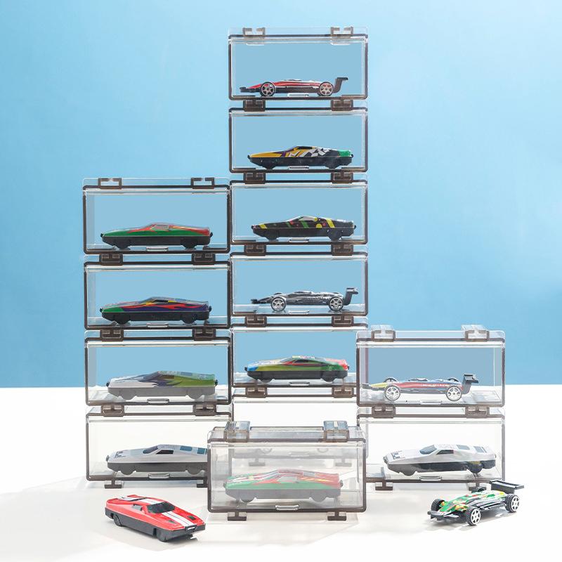 1/2/4Pcs Plastic Model Car Box Transparent 1:64 Diecast Car Toys Case Waterproof Dustproof Car Display Box For Wheels Minigt
