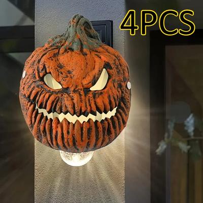 1-4 STK Kürbiskopfmaske Halloween Gruselige Geistergesicht Lampenschirmmaske EVA COS Requisiten für Karneval Abschlussball Party Dekoration Verkleiden Spiel