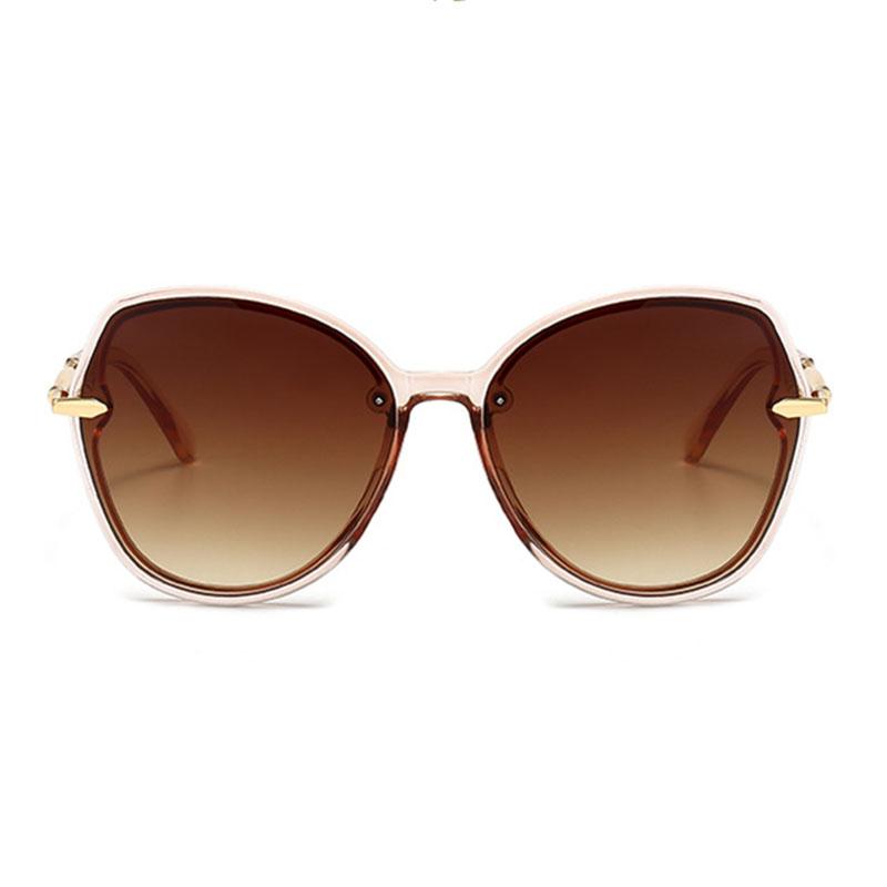 Women Metal Polygon All Match Gradient Color Sunglasses one size