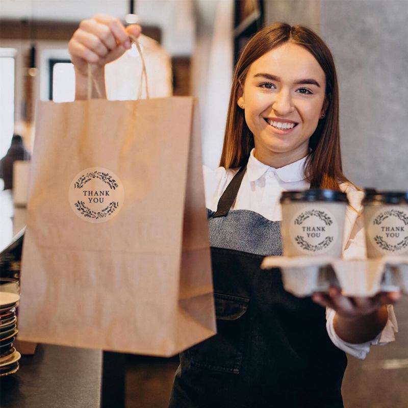 PVC, Transparente Dankeschön-Aufkleber, Geschenkverschluss-Aufkleber, Verpackungsdekorationsaufkleber, Rund, Klebeetiketten