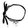 Love Heart Bowknot Decoration Necklace Luxury High-grade Color Velvets Collar Online Celebrity Jewelry for Women