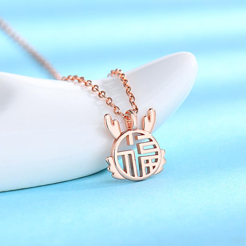 

Новое ожерелье для женщин в стиле ретро, национальный тренд, благословенные персонажи, подарок на день рождения