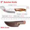 Handmade Forged Boning Knife Stainless Steel Kitchen Knife Meat Butcher Cleaver Slaughter Chef Cooking Knife With Cover