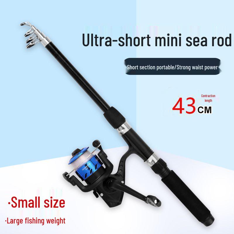 43cm Portable Mini Telescopic Lure Fishing Rod Set for Beginners