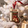 Dekorativer Geldclip für Geschenksocken, geformter Weihnachts-Bargeld-Schmuck, Acrylhalter zum Aufhängen, Kreative Feiertagsgeschenk-Dekoration, Weihnachtsbaum Baum,