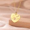 Love Heart Necklace Couple Love Letters Hearts Choker Stainless Steel Jewelry for Girlfriend 2026 New Year Valentine's Day Gifts
