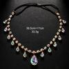 Water Drop AB Color Rhinestone Forehead Headband Chain For Women Adjustable Hair Jewelry Fashion Headpiece Belly Decorations