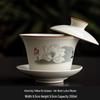 Premium Ru Ware Gongfu Tea Set with Cultivable Crackle Gaiwan and Offering Bowl