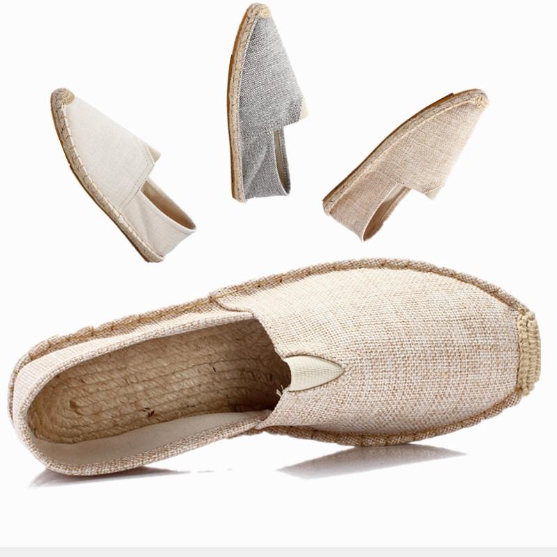 New Straw Canvas Shoes Men's Hand-sewn Hemp Rope Fisherman Shoes Men's Casual Old Beijing Cloth Shoes