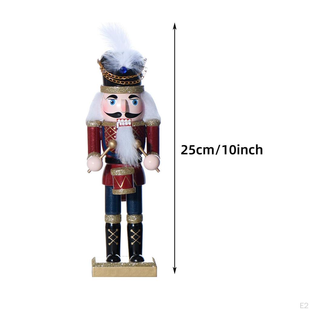 Nutcracker Figurine Ornament Crafts Statue for Living Room Shop Window Bedroom Parties