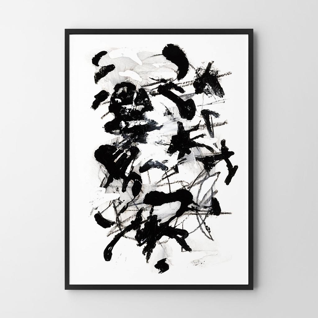 Abstract Poster Black and White