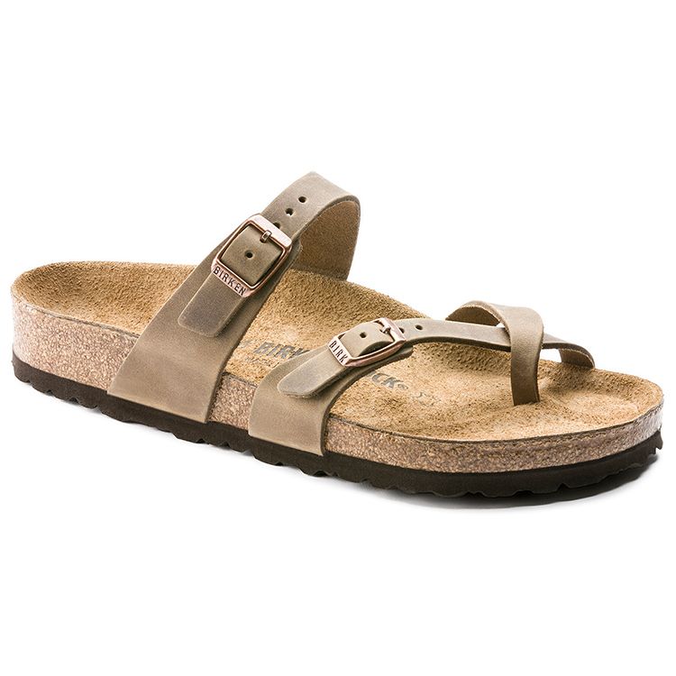 Birkenstock Mayari Leather Oiled Casual Versatile Flip-Flops Women Footwear 1011433