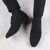 Größe 43 Herrenschuhe Jugend Mesh-Stoff Lederschuhe Britische Koreanische Version Businesskleid Herren Freizeitschuhe Schwarz Einzelne Schuhe