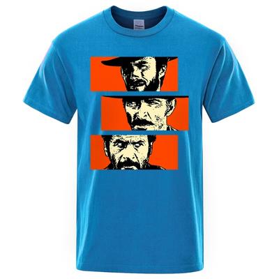 T-shirt homme Le Bon, la Brute, le Moche, Blondie, Angel Eyes, Tuco Cowboy, Il Buono Brutto Cattivo, surdimensionné en coton